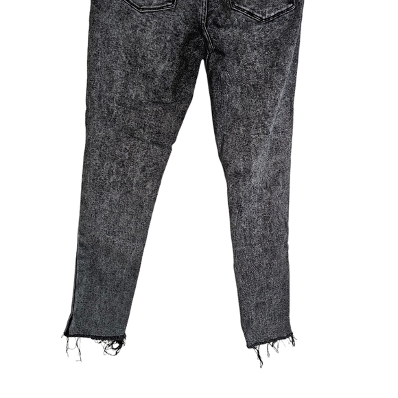 DEAR JOHN SUPER HIGH RISE OLIVIA RAW HEM BLACK ACID WASH SKINNY JEAN•Size 27•NWT - Picture 11 of 12